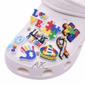 Autism Awareness 
10pc Croc Shoe Charm Set